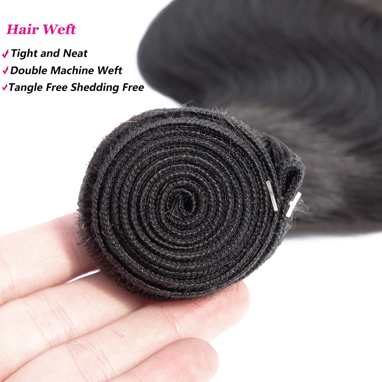 Brazilian Human Hair Bundles Body Wave 24 Inch 1 Bundle Human Hair Weave 12A 100% Unprocessed Virgin Hair Extensions Single Bundle Natural Black Color (Body Wave 1 Bundle, 24)