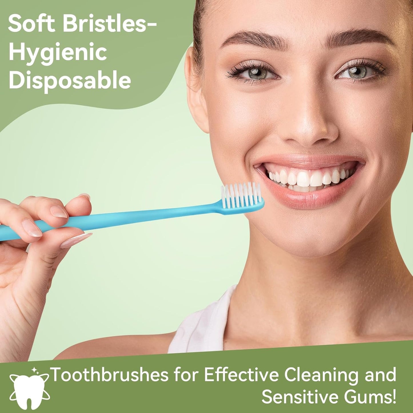Disposable Toothbrushes Bulk - 200 Pack Individually Wrapped Soft Bristles | Travel, Hotel, Dental Office, Emergency Hygiene, 5 Colors
