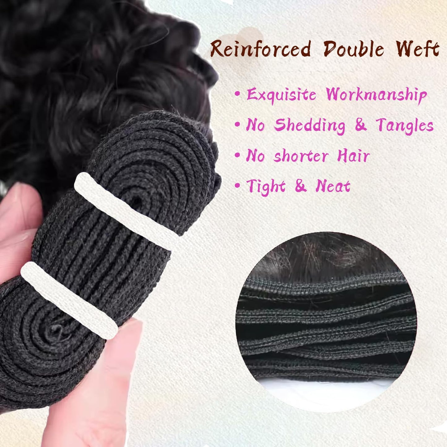 Muzkala Burmese Curly Bundles Human Hair Water Wave Human Hair 100% Unprocessed Brazilian Virgin Remy Hair Bundles Quick Weave for Women Natural Black (Burmese Curly Natural Black, 18 Inch)