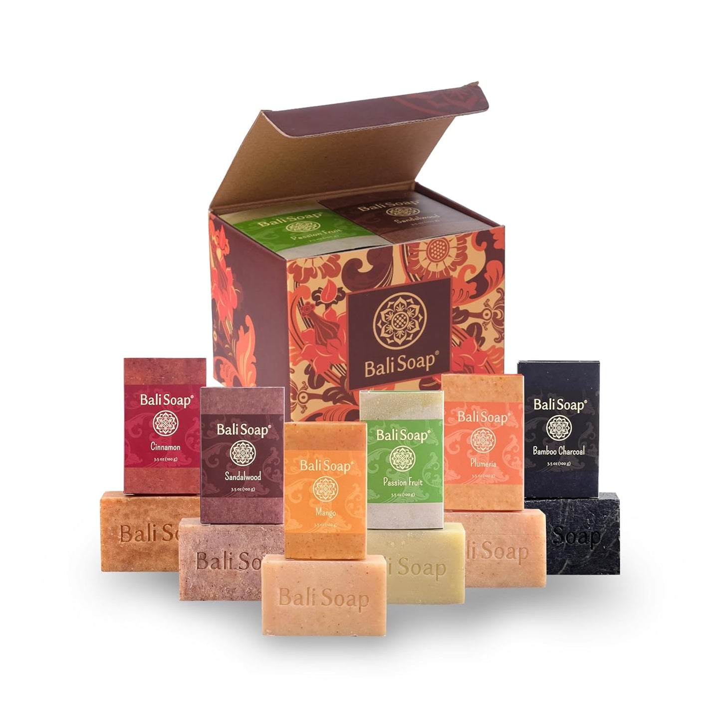 Natural Soap Gift Set - Handmade Cold Process Bar Soap for Men & Women | Tropical Paradise Collection - 6 Pack