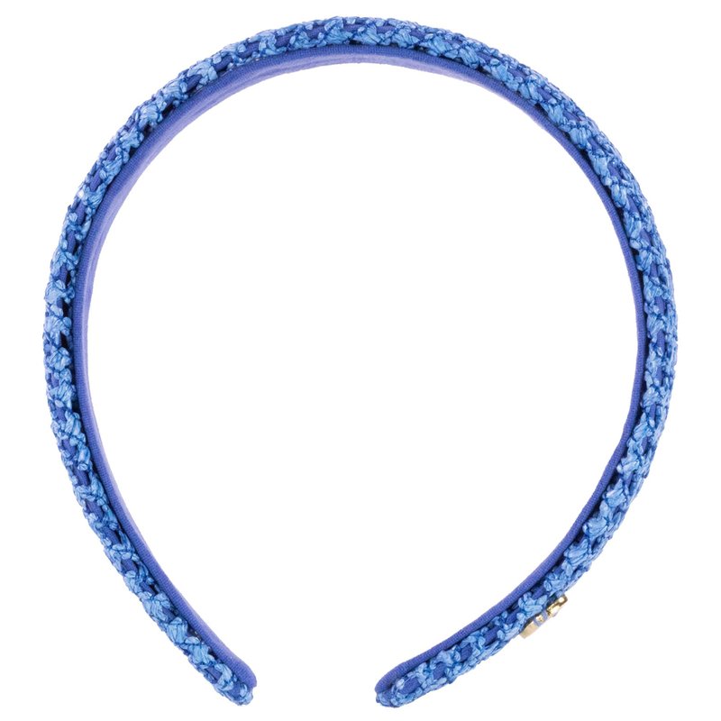Lilly Pulitzer Women's Fashion Headband, Knit Fabric Headband, Blue Cloth Headband, Cute Hair Accessories for Women and Teen Girls, Blue Stream