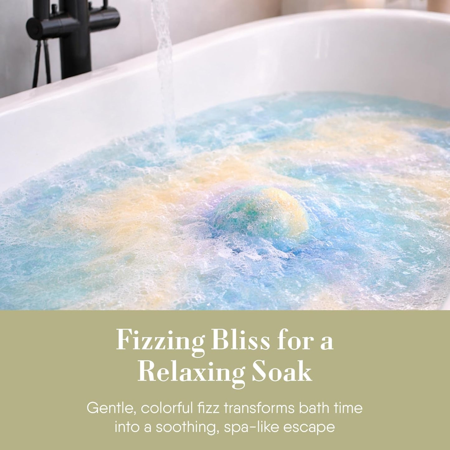 Handcrafted Bath Bombs Gift Set | Moisturizing Essential Oil Fizz - Large 10-Pack - Non-Staining & Glitter Free