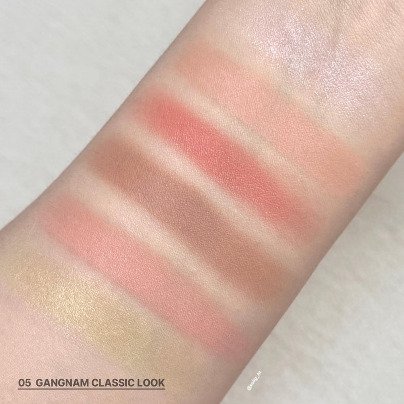 CHOSUNGAH BEAUTY My Magazine Eyeshadow Palette - Orange, Pink, and Lime Pearl tones, 5 Shadows, All-in-One Matte, Shimmer & Glitter Multi-Texture Palette for Chic Daily & Trendy Looks, 0.27oz