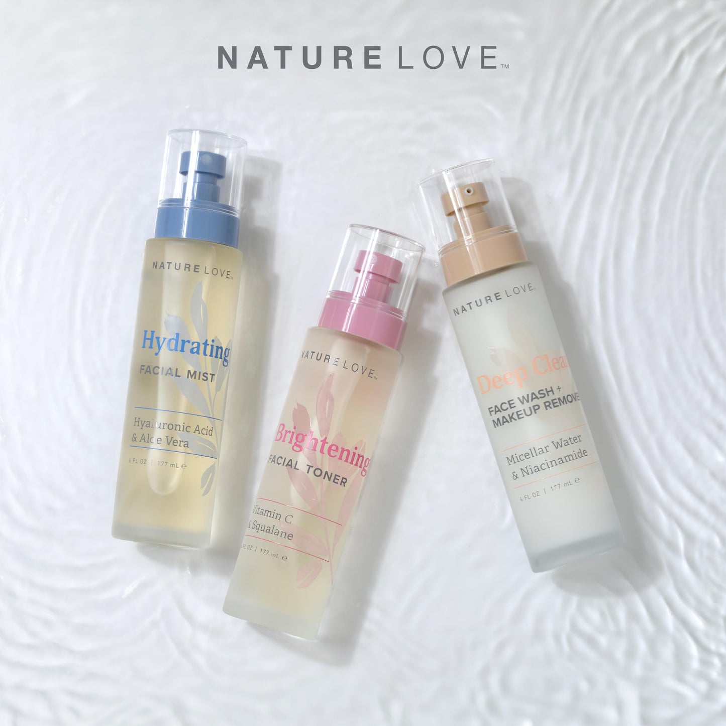 Nature Love Balancing Facial Toner - with Rosewater & Witch Hazel | Removes Excess Oil & Impurities | Paraben Free (6 Fl Oz)