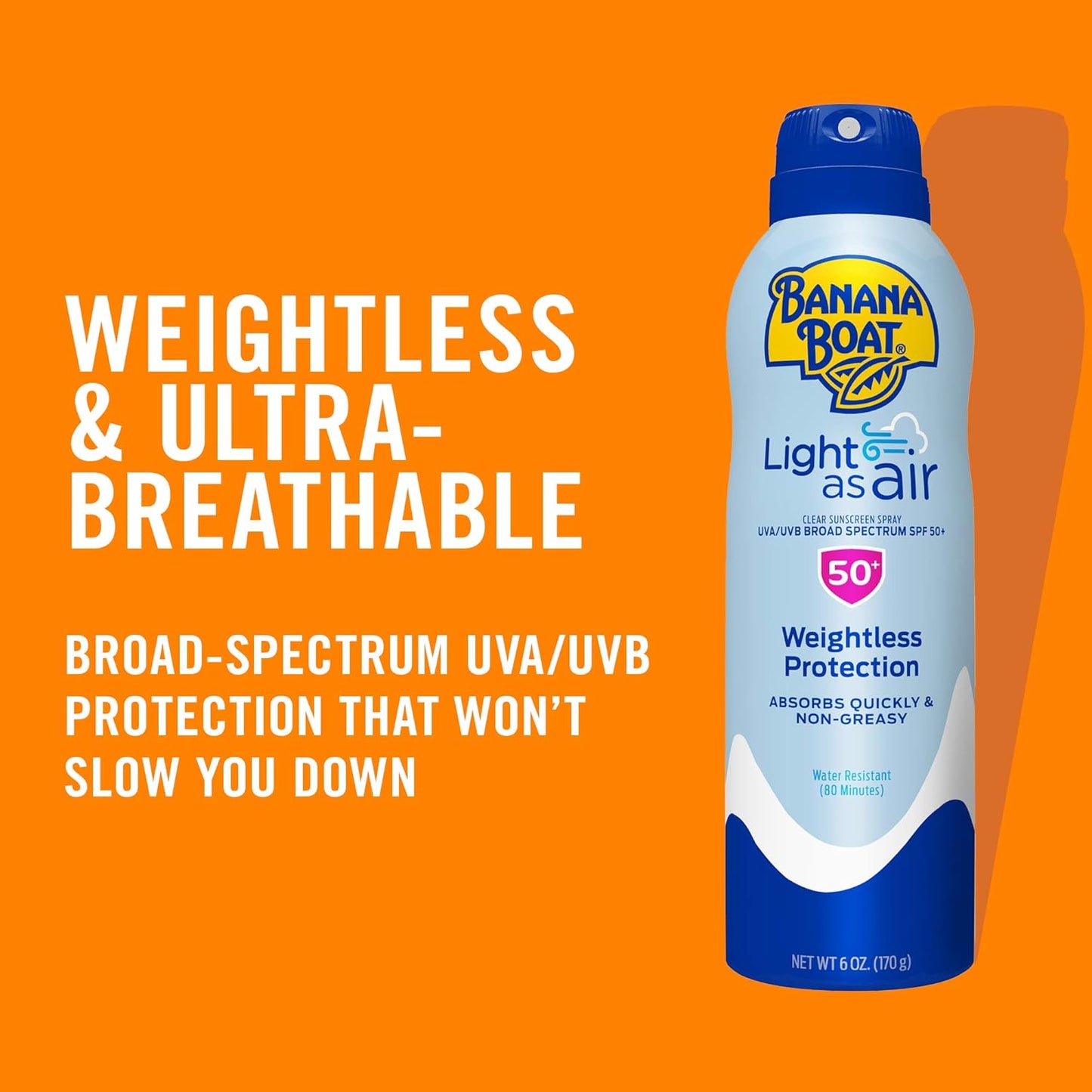 Banana Boat Sunscreen Spray SPF 50 - Lightweight, Non-Greasy Formula | 9.5oz Family Size