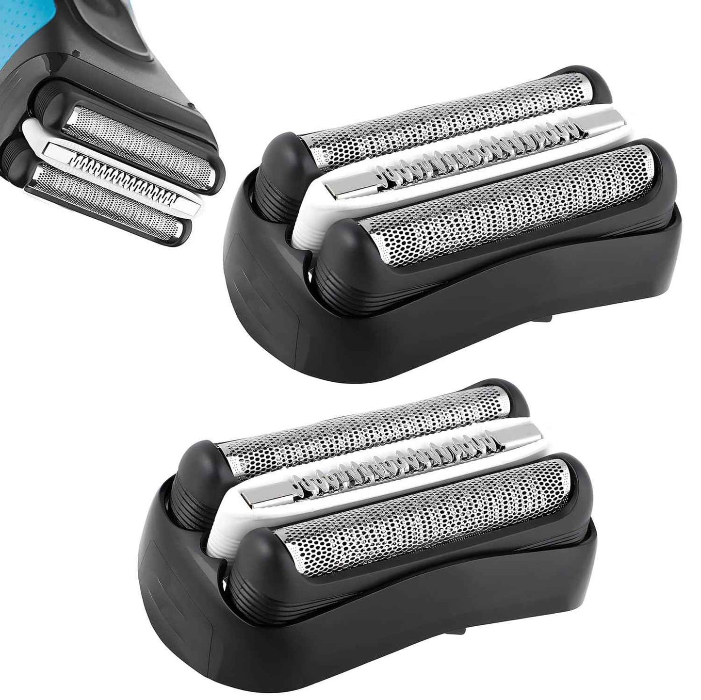 2 PCS 32B Series 3 Foil Electric Shaver Replacement Head Compatible with Braun S3 Foil & Cutter Razor Heads, Compatible with Braun S3 3040s 3010s 310s 3000s 3050cc 3080s 390cc