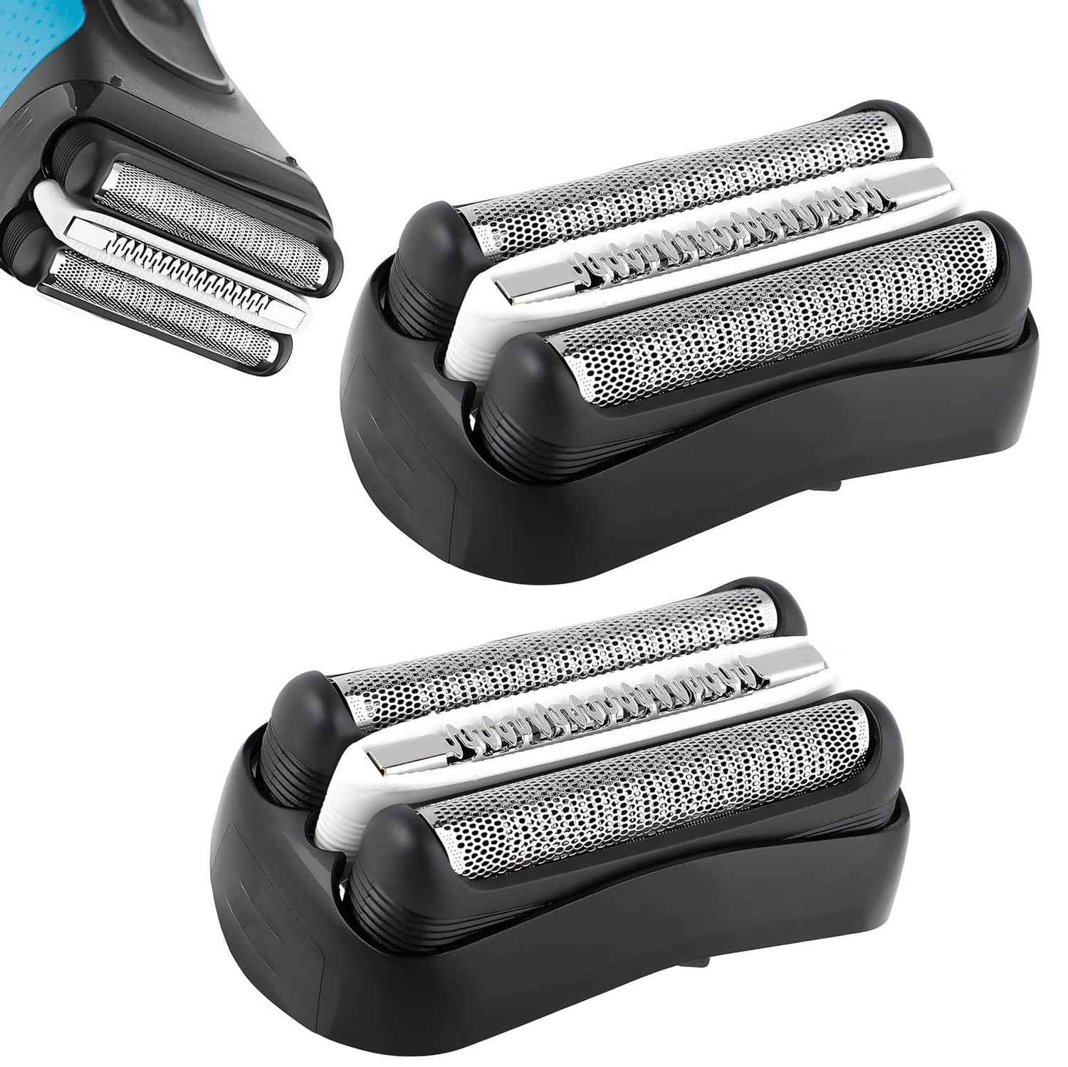 2 PCS 32B Series 3 Foil Electric Shaver Replacement Head Compatible with Braun S3 Foil & Cutter Razor Heads, Compatible with Braun S3 3040s 3010s 310s 3000s 3050cc 3080s 390cc