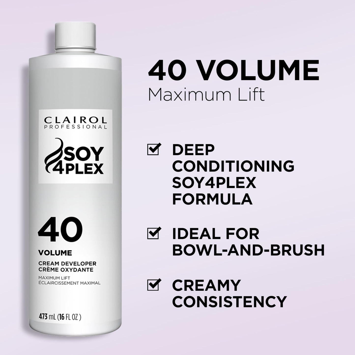 Clairol Professional Crème Permanente 40 volume Hair Developer, 16 oz. - Packaging May Vary