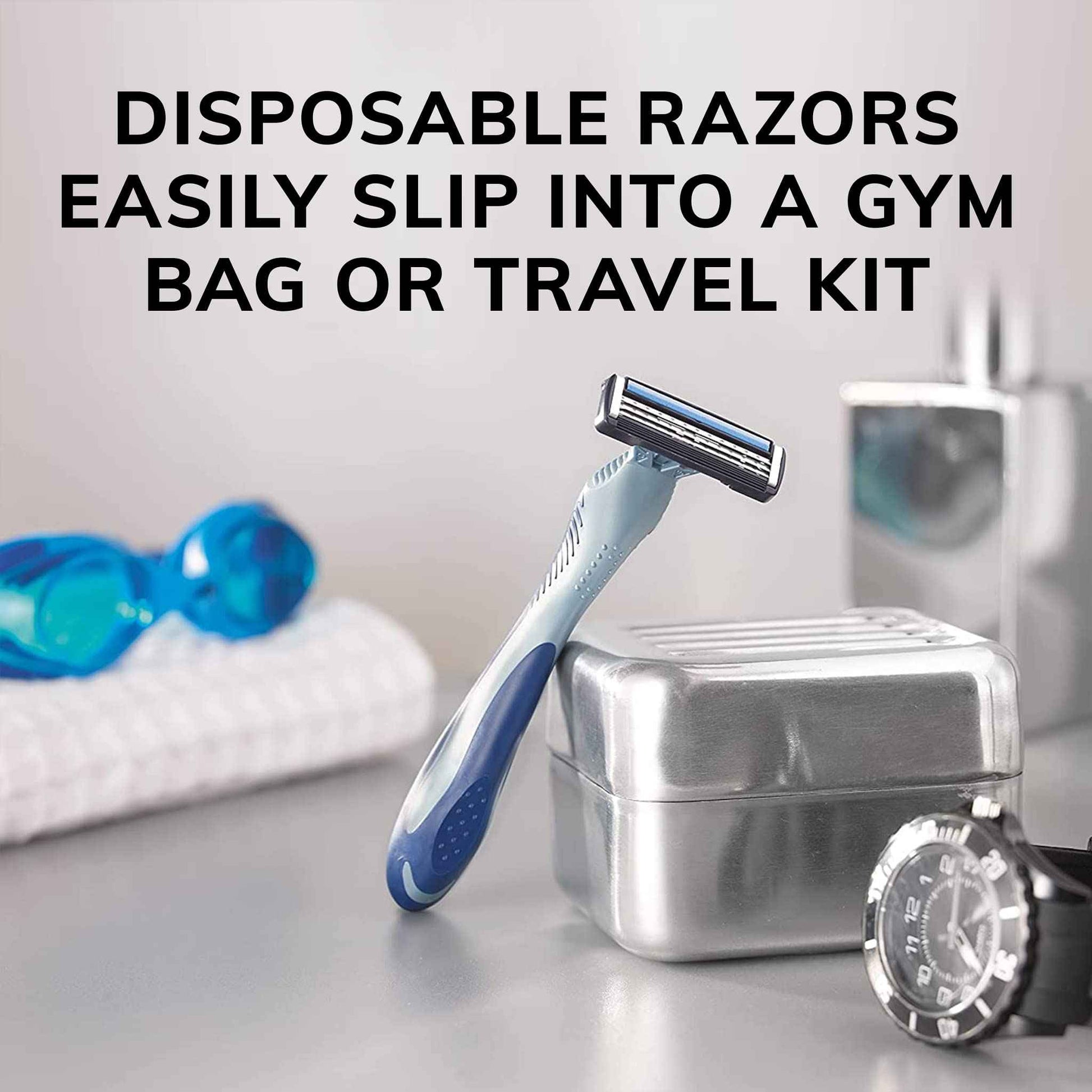 BIC Flex 3 Men’s Disposable Razors With 3 Blades, For a Smooth and Comfortable Shave, 4 Piece Razor Kit for Men (Pack of 2)