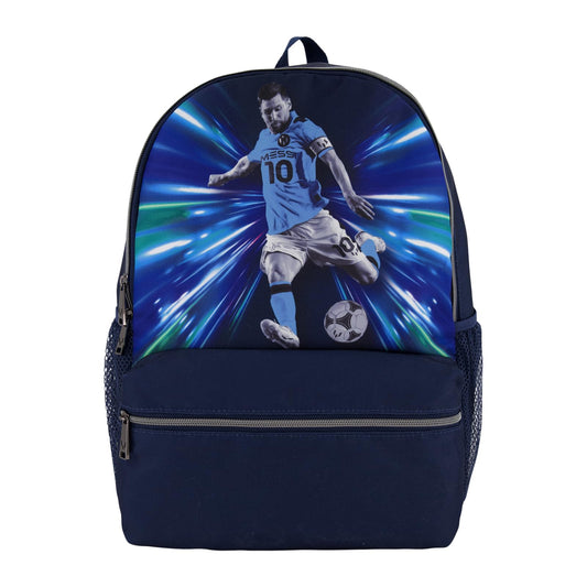 Messi Men's Lifestyle Backpack, Bookbag with Pockets & Adjustable Straps, Blue, One Size