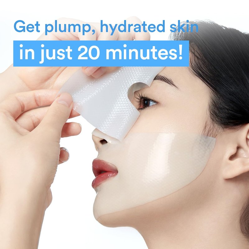 Abib Vegan Collagen Gel Mask Sedum Jelly 10 Sheets (Hydrating) I Korean Vegan Collagen, Cooling Hydrating Hyaluronic Acid Hydrogel Face Mask Skin Care