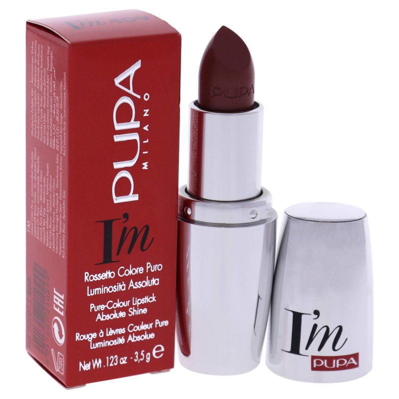 PUPA Milano I Am Pure-Colour Lipstick - Intense Color And Absolute Brightness - High Concentration Of Pigments - Lightweight And Flawless - Melts Perfectly On Lips - 409 Pink Declaration - 0.123 OZ