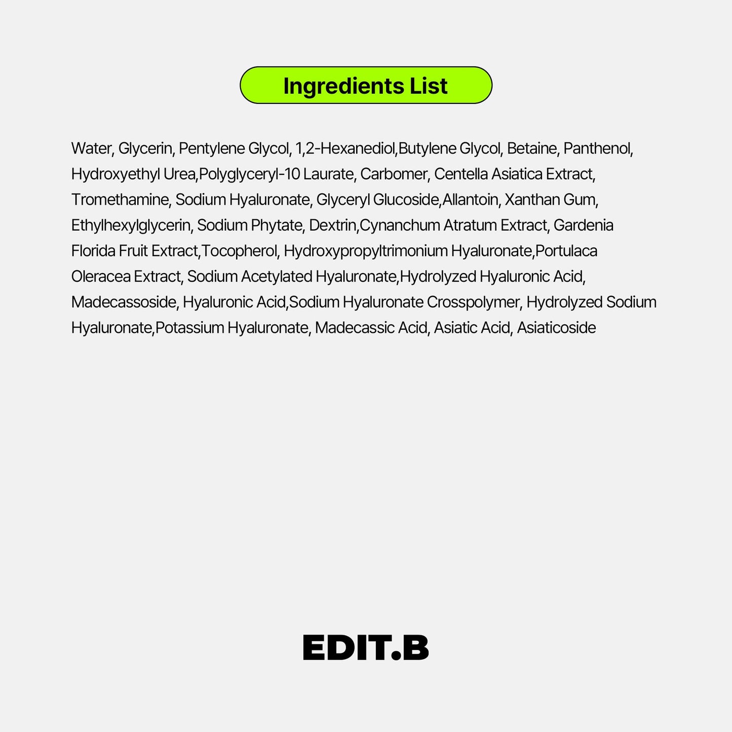 EDIT.B Moisture Barrier Pang Hyaluronic Acid Panthenol Ampoule, Long-Lasting Deep Hydration Lightweight Facial Moisturizing Serum, Soothing and Hydrating, Korean Daily Skin Care, 3.38 fl.oz (100ml)