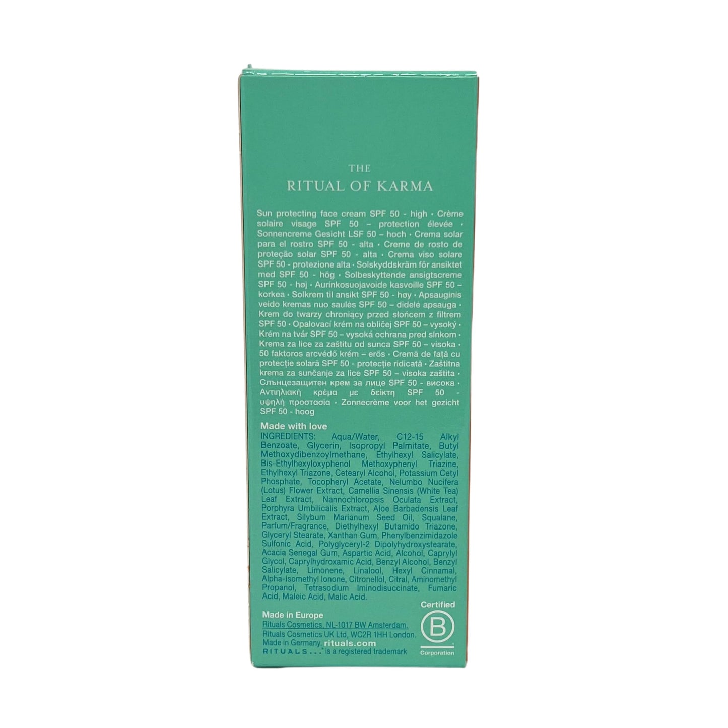 Rituals The Rituals of Karma, Sun Protection Face Cream, With SPF 50, 1.6 Fl Oz
