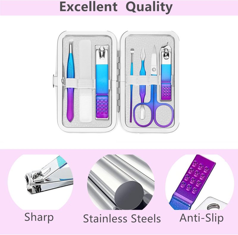 Manicure Set - Nail Clipper & Grooming Kit for Travel | Essential Nail Care Tools for Men & Women