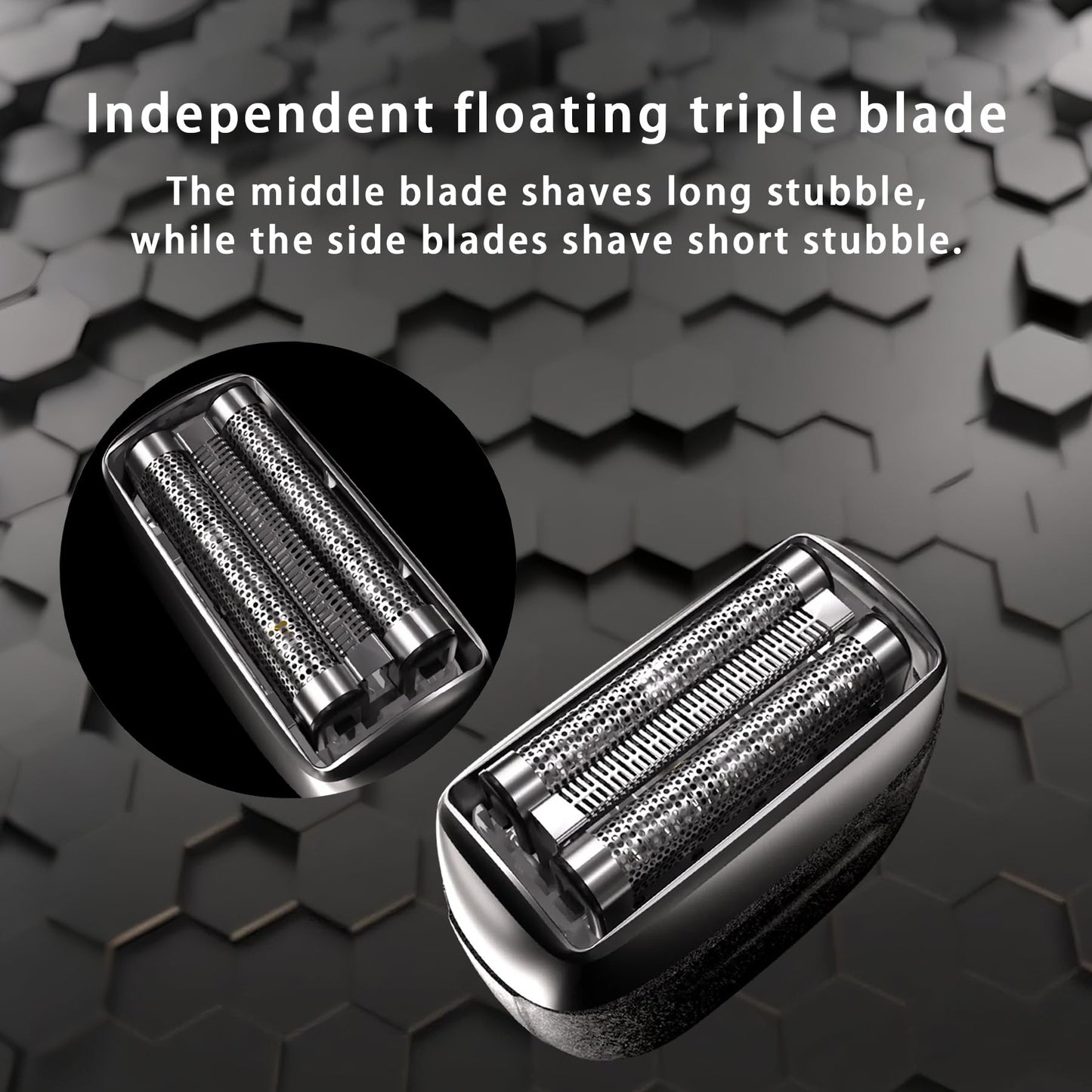 Electric Foil Shavers for Men Portable Electric Razor Mini with 3D Floating Blades,Travel Lock & Fast USB-C Charging Palm-Sized Design Wet/Dry Use, Compact Travel Shaver for Face, Beard & Body