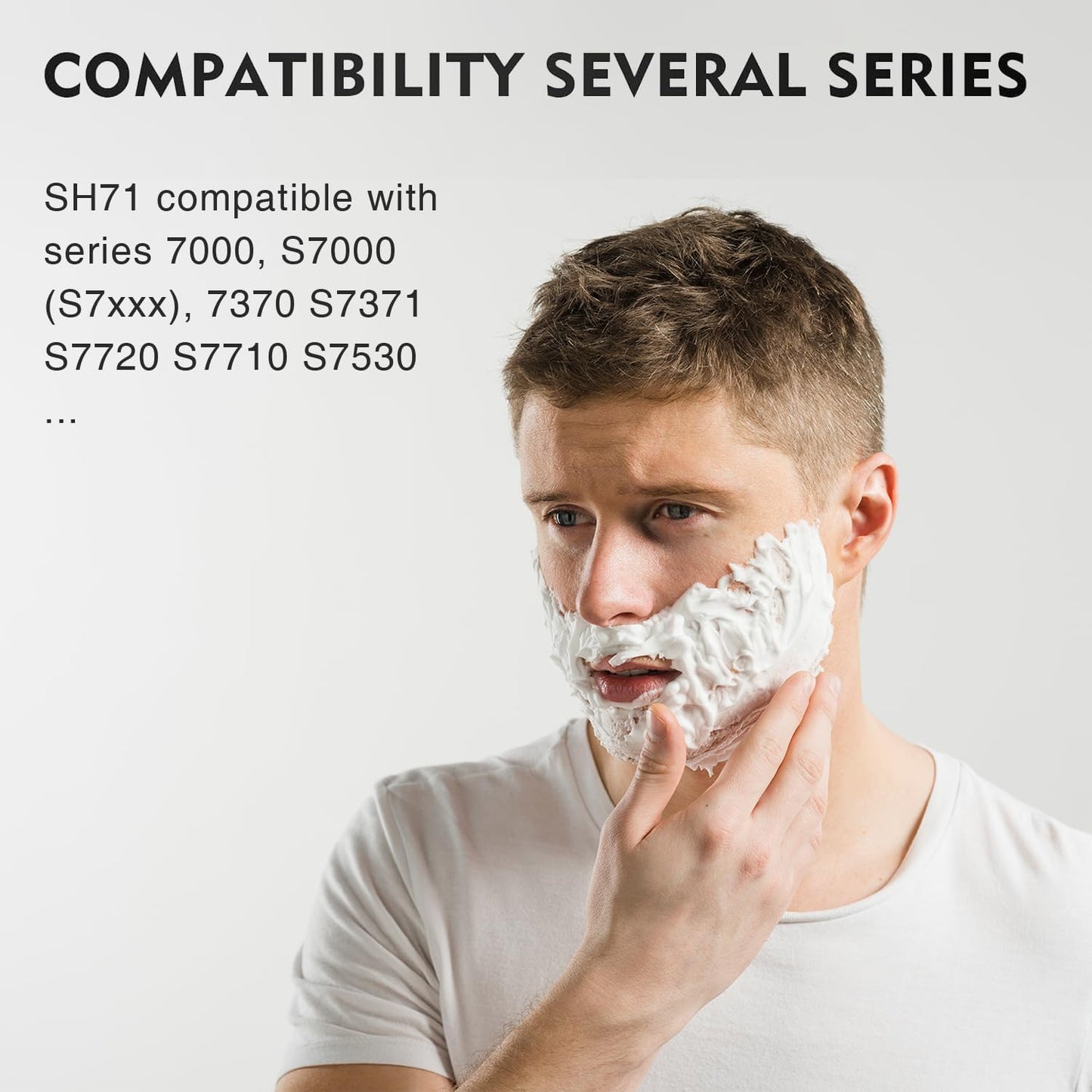 9-Pack SH71/52 Upgraded Replacement Heads Compatible with Philips Norelco Series 7000 & 5000, SH71/SH70/52 Blades for Philips Shaver 7500 7530 S7311 S7370 S7371 9-Pack