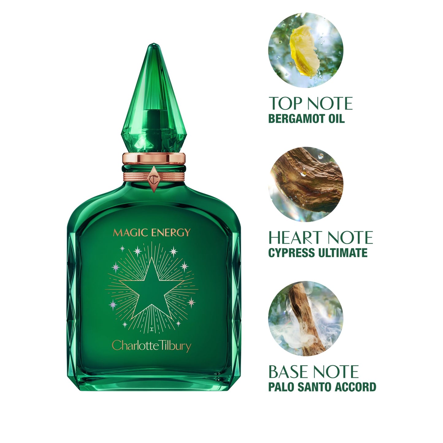 Charlotte Tilbury Magic Energy Eau De Parfum - Pheromone Enhancing Woody Perfume Enriched with Naturally-Derived Oil - Long-Lasting Scent with Notes of Bergamot, Cashmere Wood & Palo Santo (100ml)