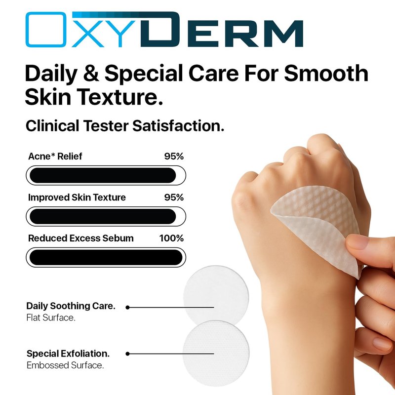 Acne Treatment Pads - Clear Clogged Pores & Fight Breakouts | 60 Count, Oily Skin Solution