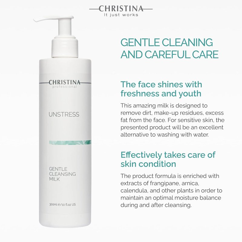 Gentle Cleansing Milk Makeup Remover for Face & Eyes - Soap-Free, Calendula & Vitamin E - 300 ml - Safe for All Skin Types