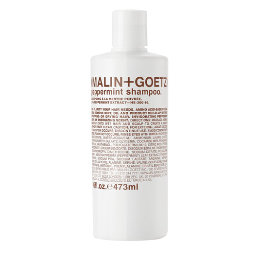MALIN+GOETZ Shampoo Clarifying Peppermint | Daily Cleanser with Amino Acids | Vegan, Sulfate-Free & Unisex (16 Fl Oz)
