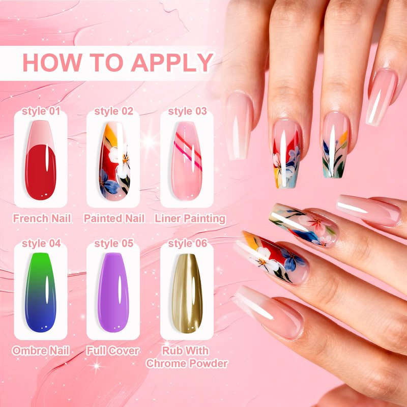 U-Shinein Omber Painting Nail Gel Kit, 8 Multi-functional Bright Colorful Gradient Gel Nail Polish for Pigment Pat Set, Painting White&Black Gel French Manicure No-wipe Soak of UV DIY Nail Art