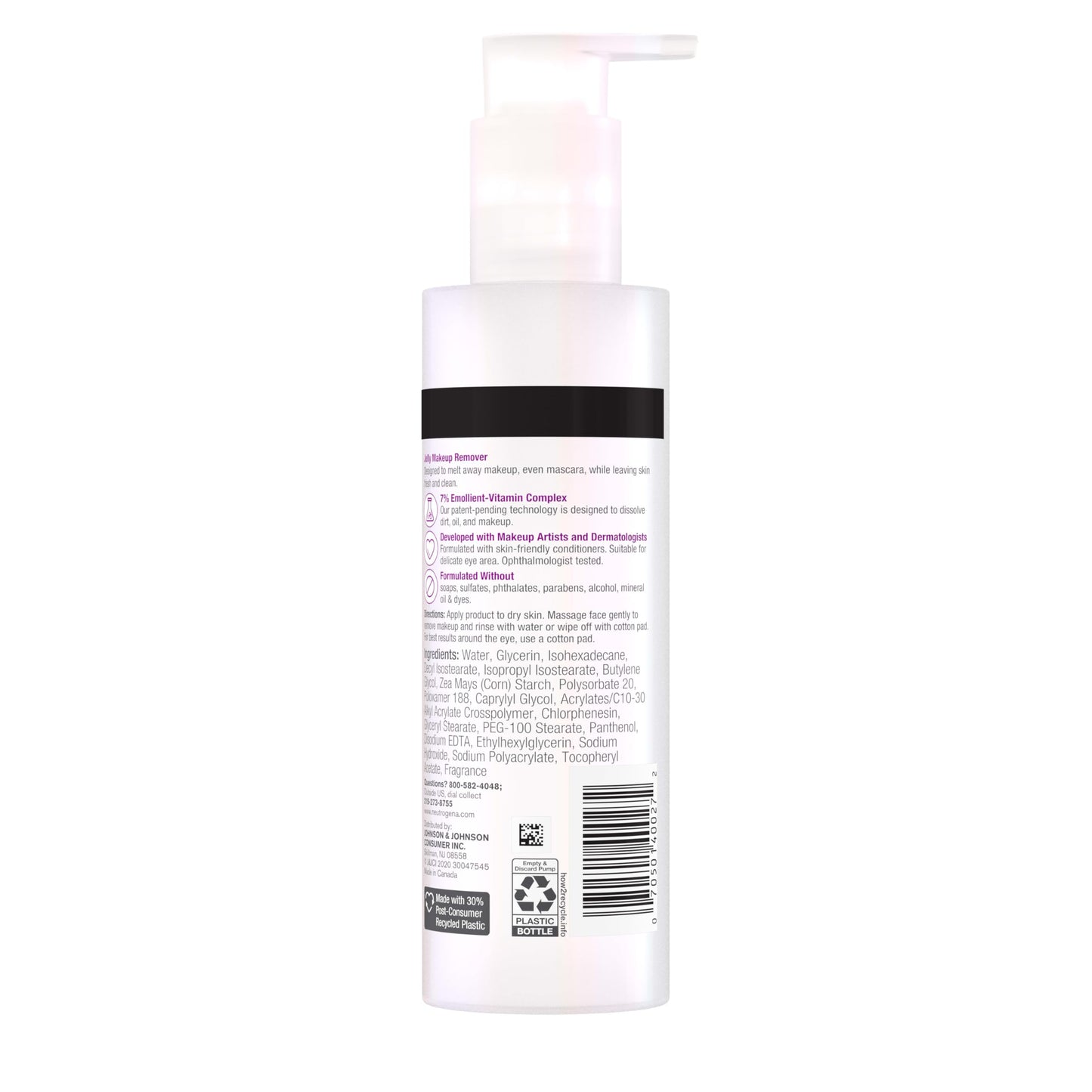 Neutrogena Makeup Melting Refreshing Jelly Cleanser, 7% Emollient-Vitamin Complex, Gentle Face & Eye Makeup Remover to Melt Stubborn Makeup, Cleanse & Condition Skin, Oil-Free, 6.3 fl. oz (Pack of 2)