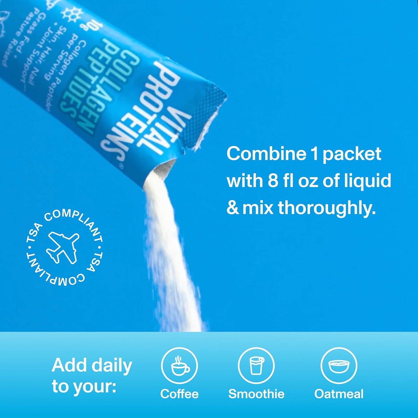Vital Proteins Collagen Peptides Powder | Hydrolyzed Collagen Travel Pack - 20 Individual Packets