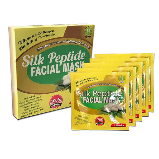 MyM Advanced Collagen Peptide Silk Mask Hydrating Soothing Cooling Healing Post-Treatment Post-rolling Reduce Redness and Stinging Feeling