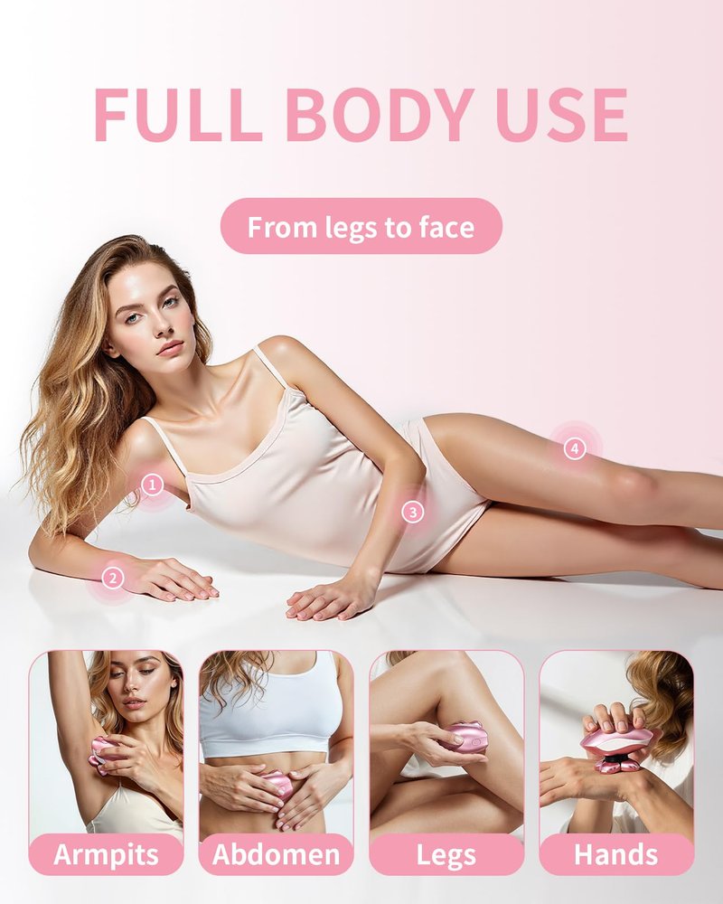 Electric Razors for Women, 5-in-1 Multi-Function Womens Razor with LED Display, Rechargeable Waterproof Electric Shaver, Ideal Travel Trimmer Body Hair Remover for Legs, Face, Armpits &Bikini (Pink)