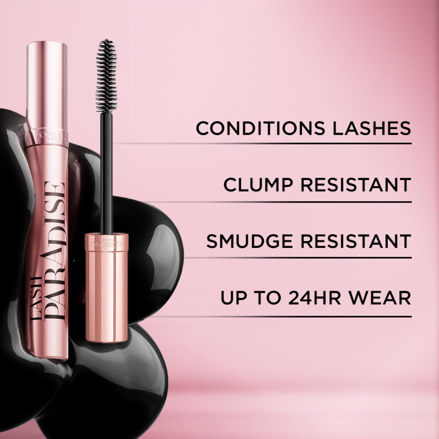 L'Oreal Paris Makeup Voluminous Lash Paradise Mascara, Voluptuous Volume, Intense Length, Feathery Soft Full Lashes, No Flaking, No Smudging, No Clumping, Blackest Black, 0.25 Fl Oz (Pack of 2)