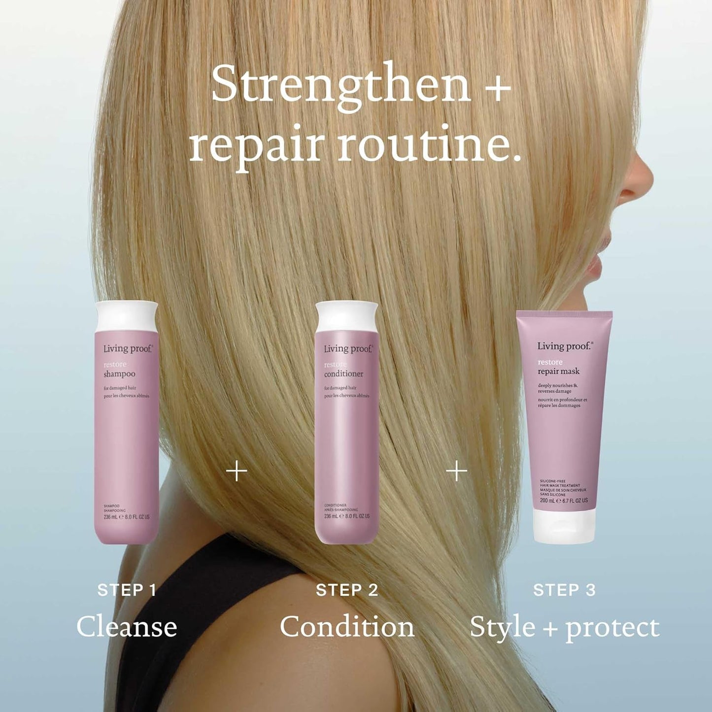 Living Proof Restore Conditioner - Strengthens & Repairs Hair, Adds Shine | For All Hair Types