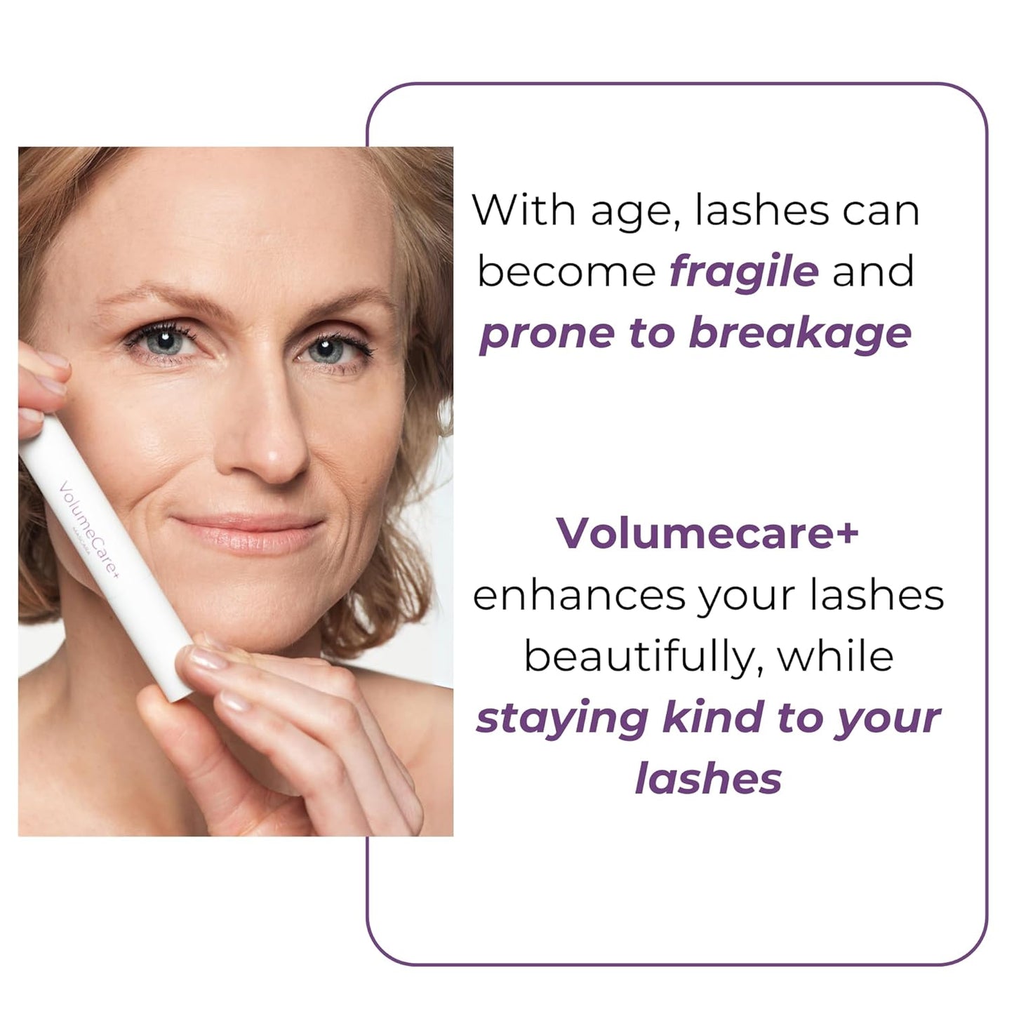 Rumi Cosmetiques VolumeCare+ Mascara - Extreme Length & Volume 2-in-1 Formula | Hypoallergenic for Sensitive Eyes (Natural Black)