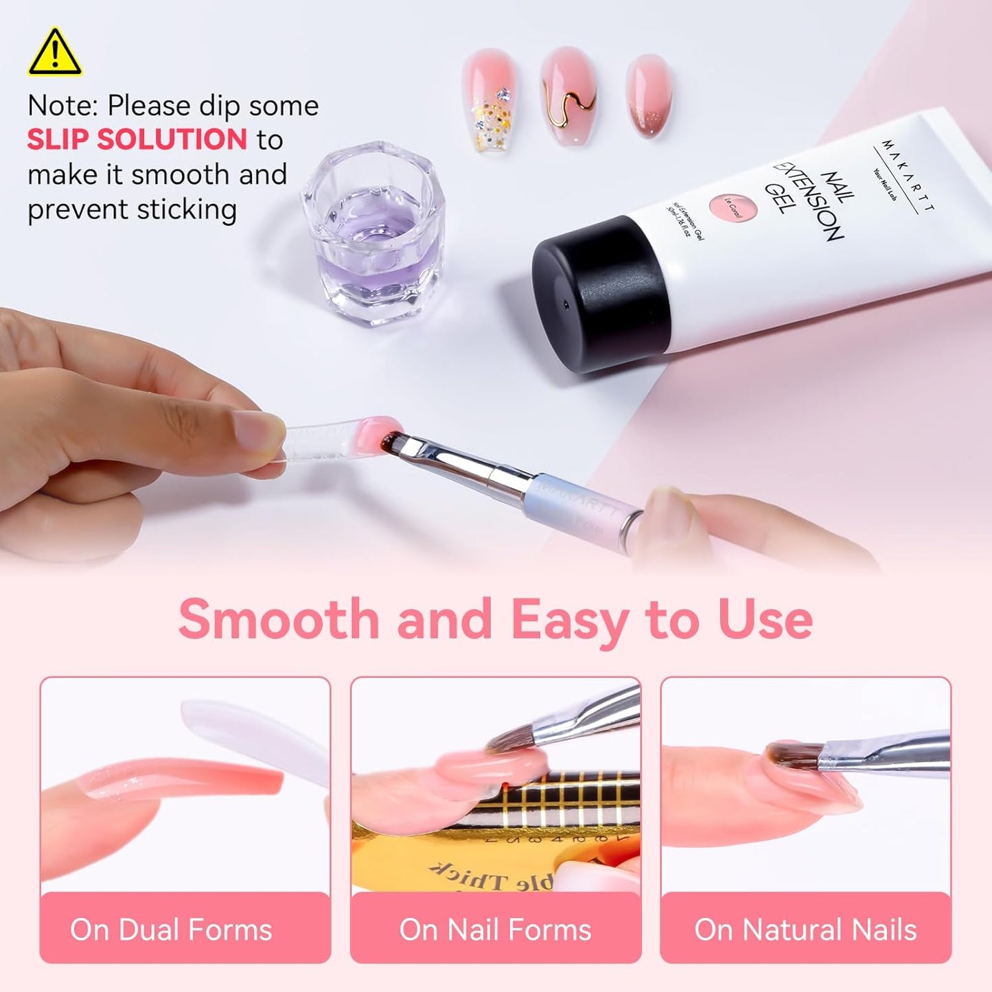 Makartt Poly Nail Gel: Clear 50ML Gel Builder for Natural-Looking Strengthener 3D Molding Gel for Trendy Nail Art-Long-Lasting and Easy to Use Supplies