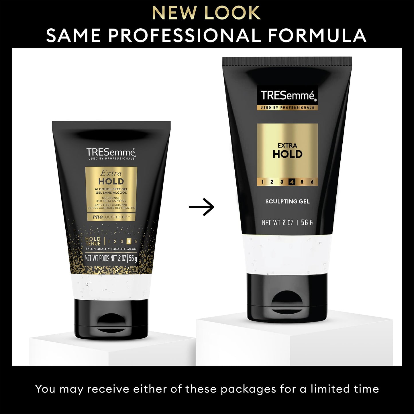 TRESemmé Sculpting Gel, Travel-Size, Extra Hold 12-Pack – Professional-Quality Formula, 24H Frizz Control, 2 Oz Ea