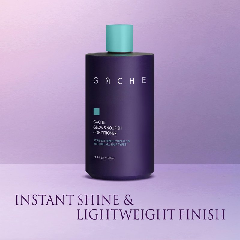 Gache GLOW & NOURISH Conditioner for All Hair Types | Hydrating Hair Conditioner with Camellia Oil | Sulfate Free, Paraben Free | Detangles & Adds Shine | 13.5 fl oz