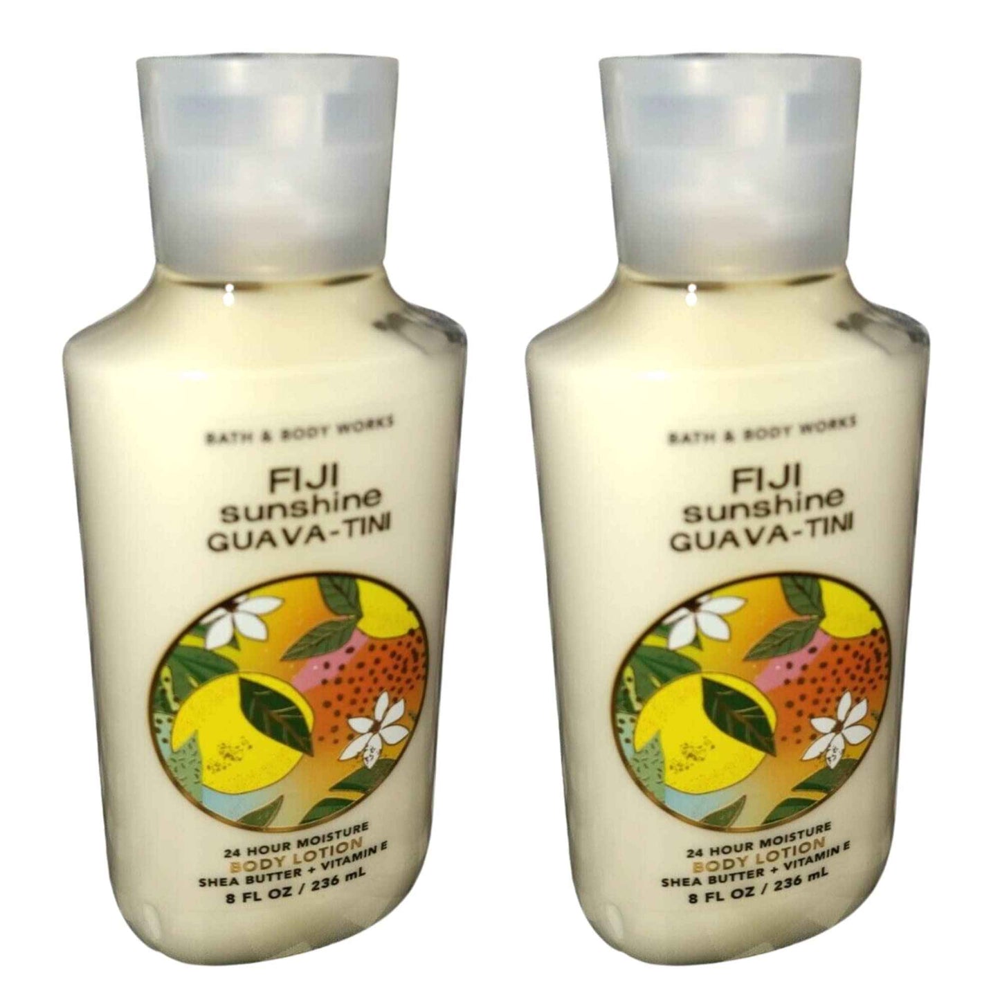Bath and Body Works Gift Set of of 2 - 8 Fl Oz Lotion - (Fiji Sunshine Guava-Tini)