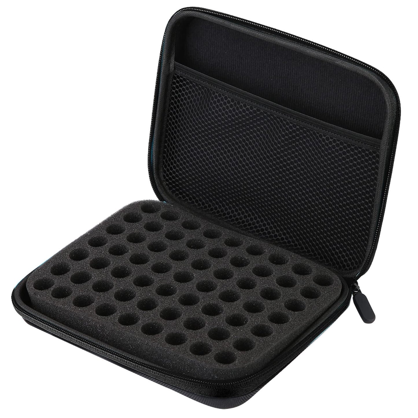Zerone 63-Slot Essential Oil Storage Bag, Portable Aromatherapy Carrying Case, Large Capacity, Black