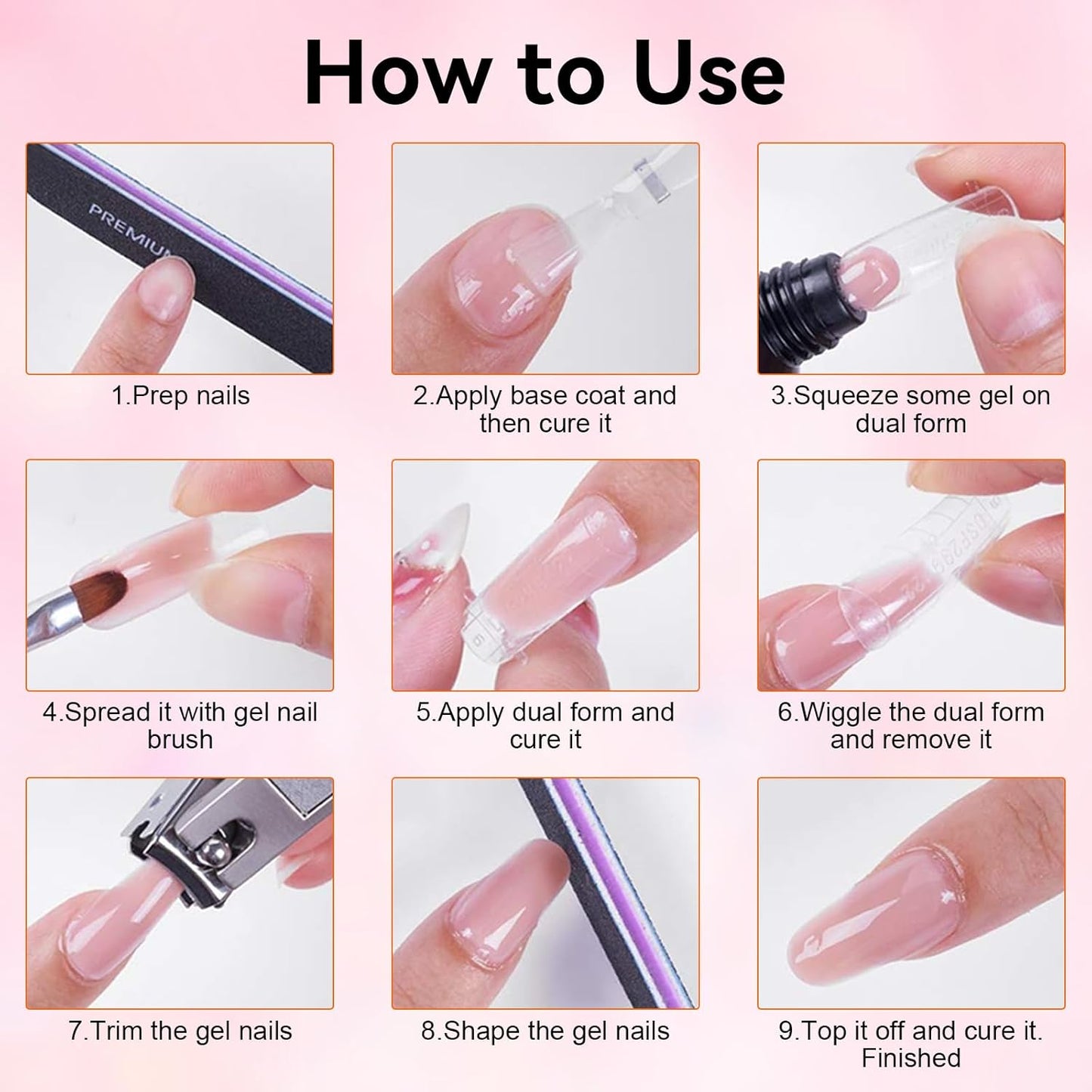 Makartt Poly Nail Gel: Clear 50ML Gel Builder for Natural-Looking Strengthener 3D Molding Gel for Trendy Nail Art-Long-Lasting and Easy to Use Supplies
