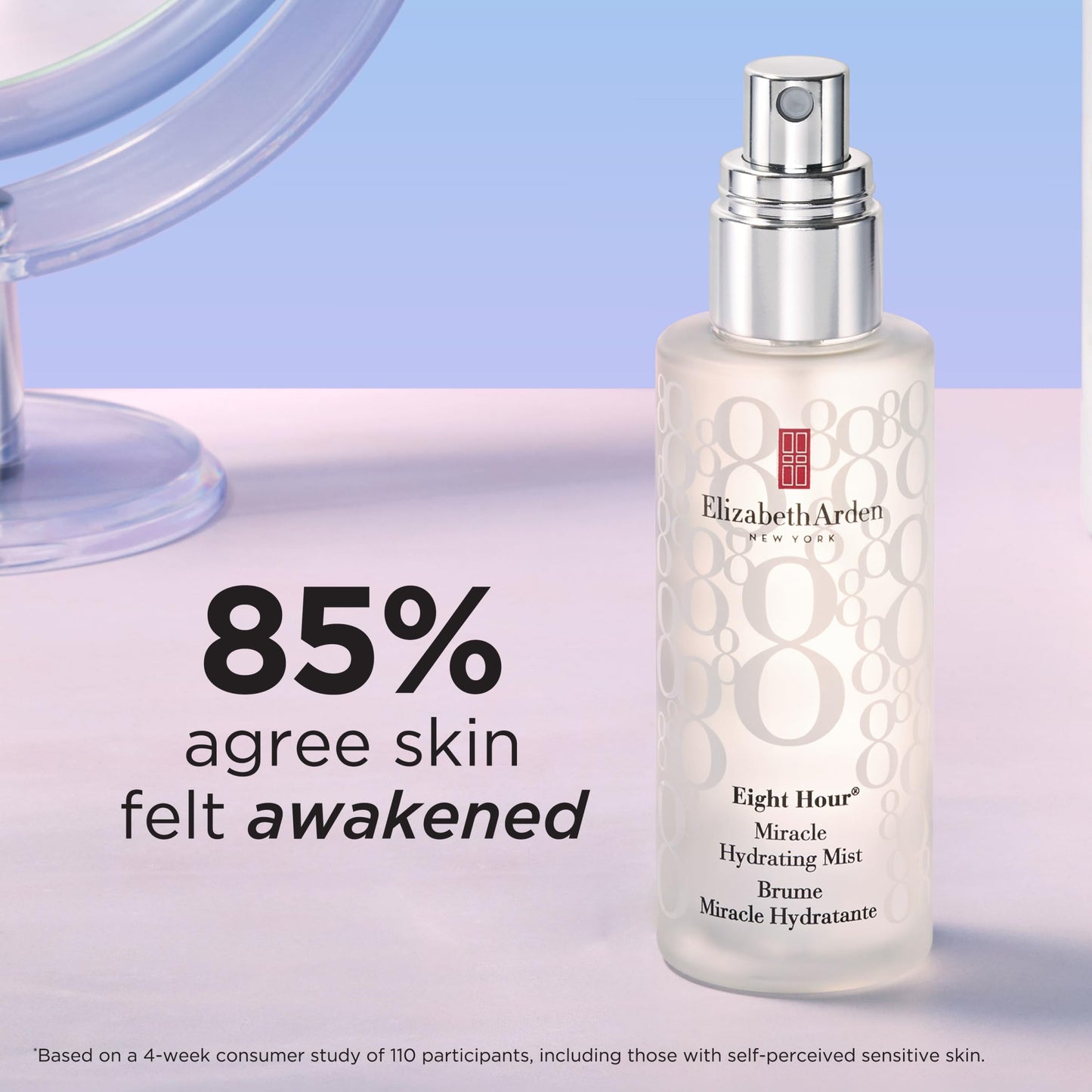 Elizabeth Arden Eight Hour Miracle Hydrating Face Mist, Dewy Facial Spray Moisturizer, Dry Skin Care with Antioxidants & Glycerin, 3.4 fl oz