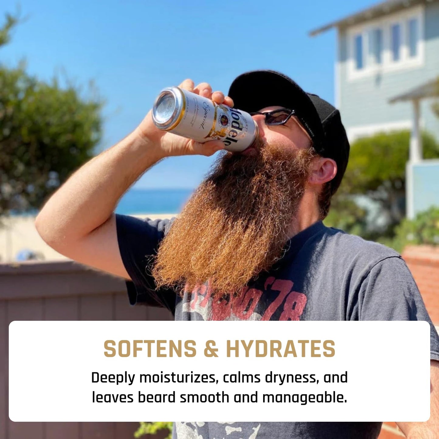 Derm Dude Full and Soft Beard Balm, Styles and Strengthens Beard, Promotes Fuller Beard, Moisturizes and Soothes Beard, and Free Beard Comb, Morning Woodsy Scent, 2 Fl Oz, 2 Pack