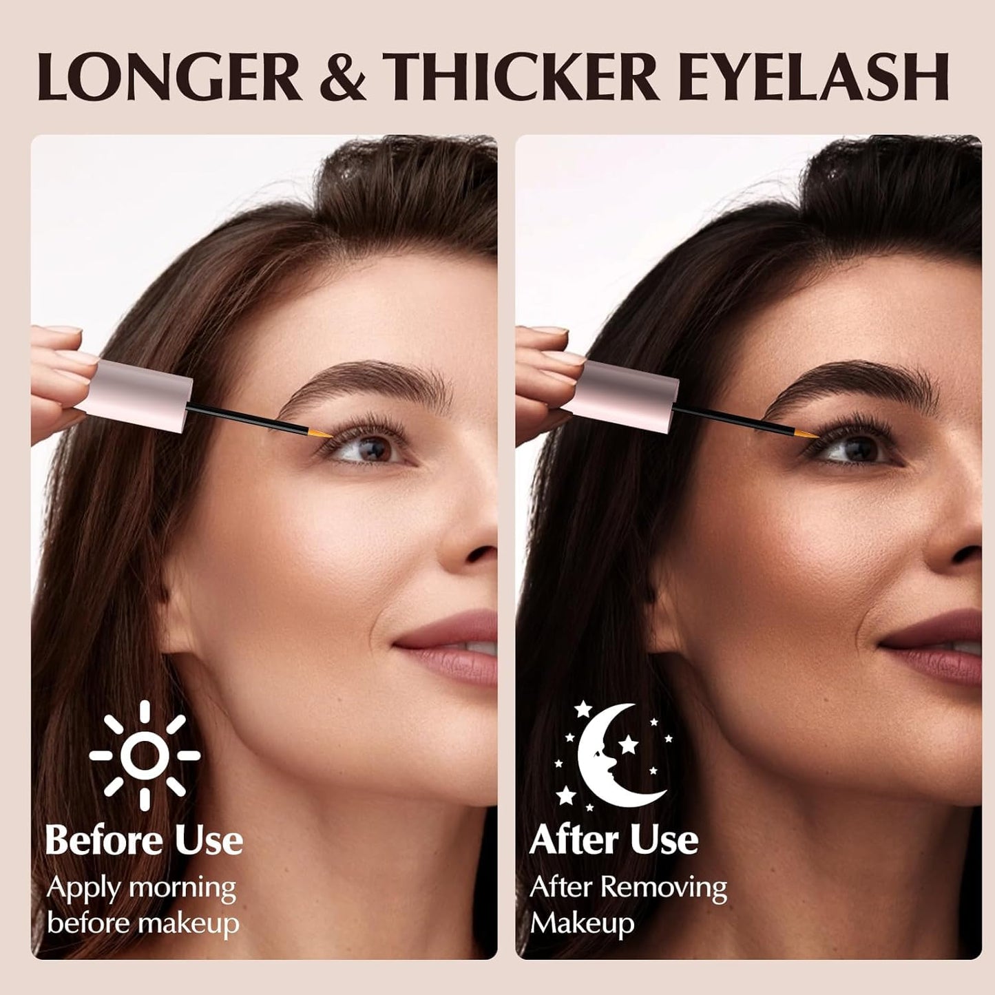Lash Serum for Eyelash Growth - Advanced Eyelash Growth Serum for Longer, Thicker & Fuller Lashes - Nourishing Vegan Formula, Cruelty-Free for Sensitive Eyes (5ml)