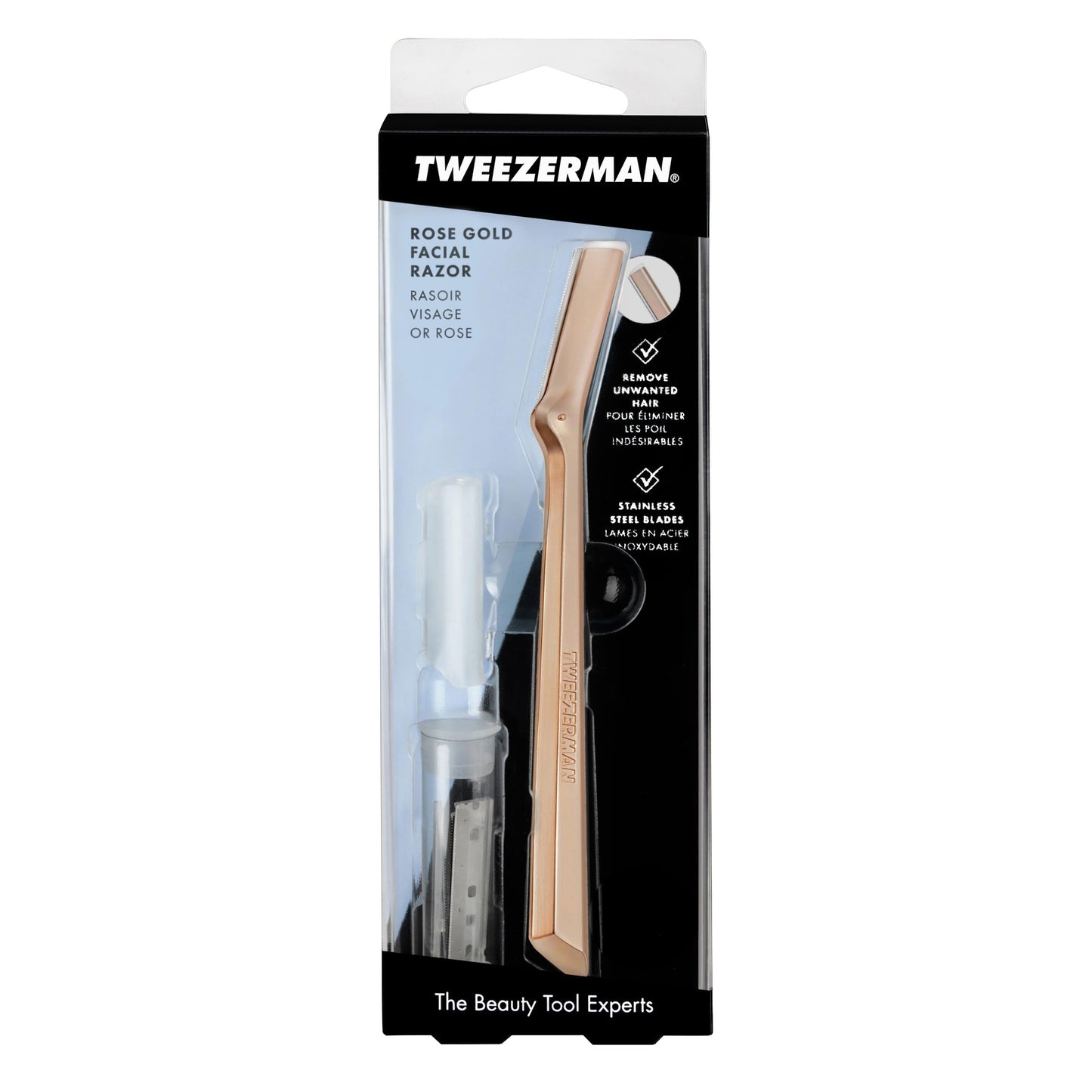 Tweezerman Facial Razor Rose Gold