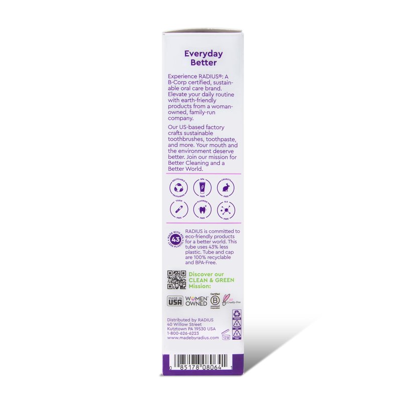 Radius ImmuniMinty Immune Support Toothpaste 2.5 Oz - Elderberry Mint - Pack of 3