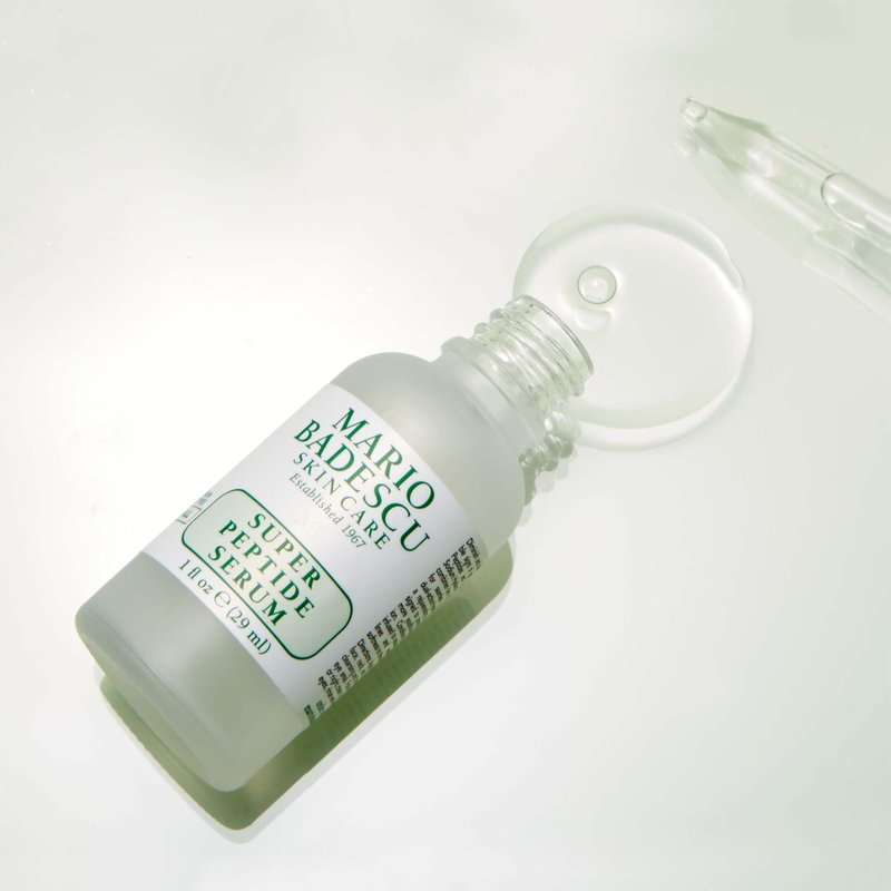 Mario Badescu Super Peptide Serum for Face, Reduces the Look of Fine Lines & Wrinkles, Skincare with Sodium Hyaluronate & Peptides, Hydrating, Anti Aging Facial Serum for All Skin Types, 1 FL OZ