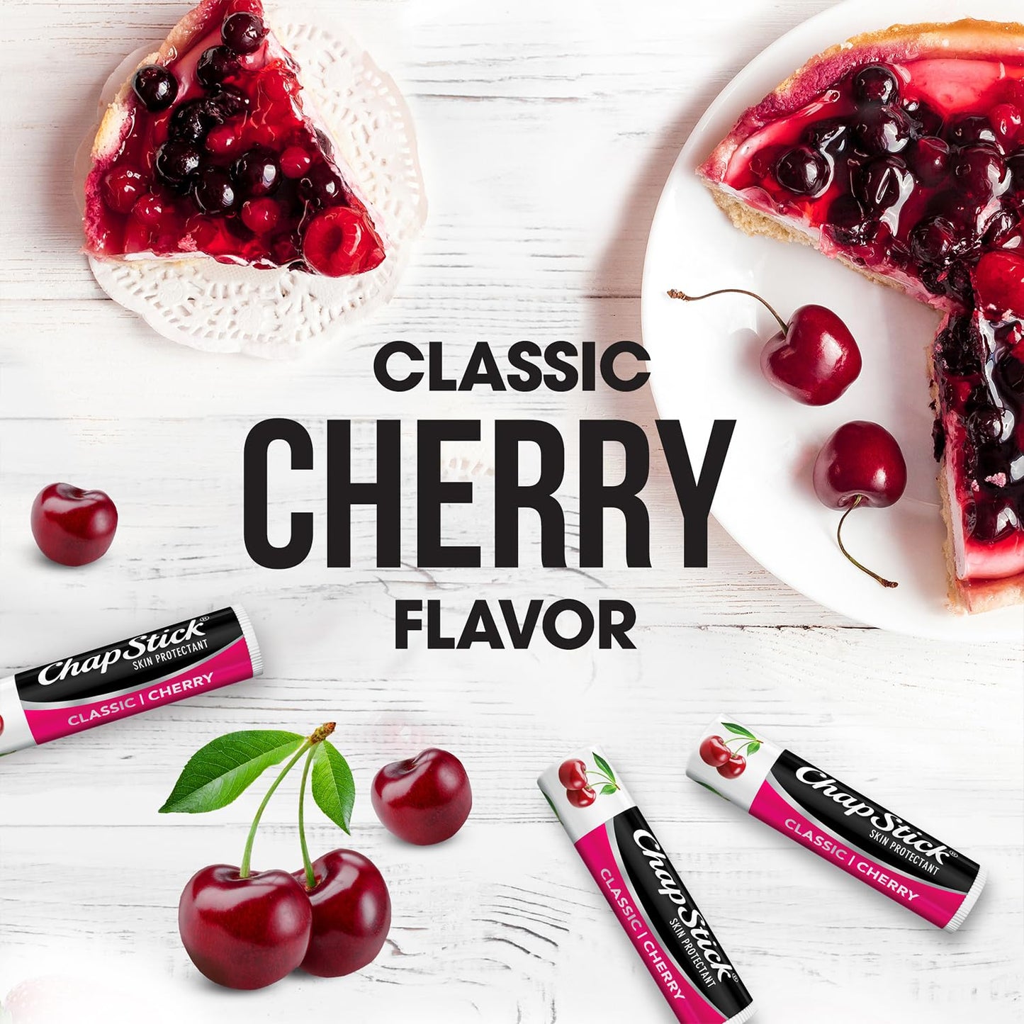 ChapStick Bulk Cherry Lip Balm 24-Count – Fruity & Sweet Lip Moisturizer for Dry Lips, 0.15 Ea