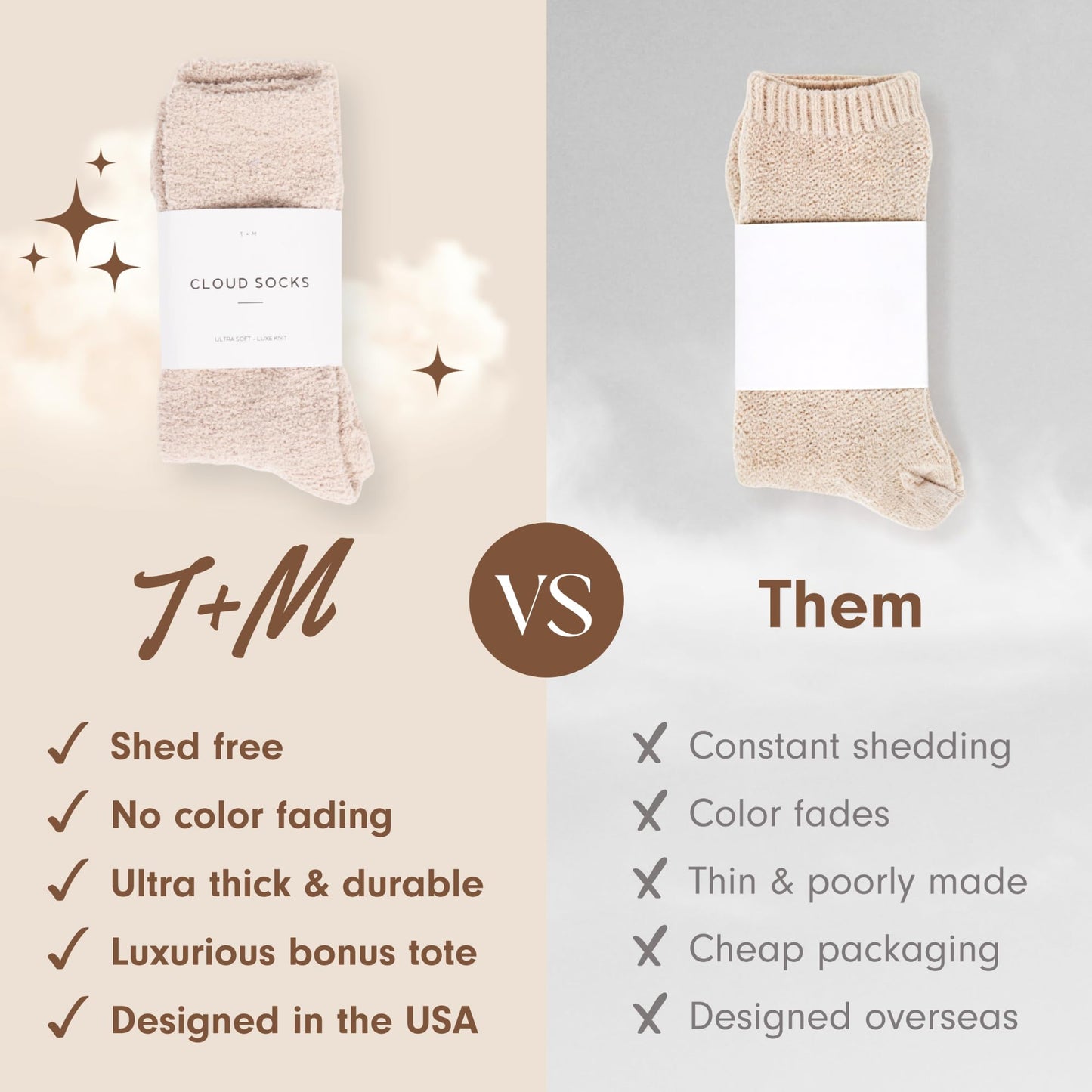 Unboxme Gifts Warm & Cozy Ultra-Luxe Cloud Socks for Women & Men - Super Soft Luxurious Sleep Socks, Thoughtful Gifts for Mom & Her