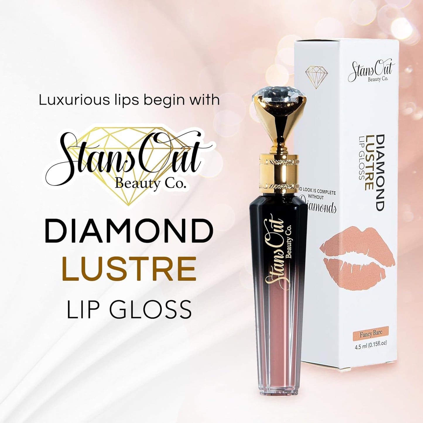Diamond Lustre Pink Hydrating Lip Gloss - Moisturizing Butter-Smooth Colors | Naturally Plump & Glossy Finish