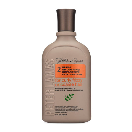 Peter Lamas Ultra Smoothing Conditioner (9 Oz) | Infused with Avocado and Olive Oil | Soften Hair, Increase Shine & Eliminate Frizz | For Curly, Frizzy, Coarse Hair | Vegan, Paraben & Sulfate-Free