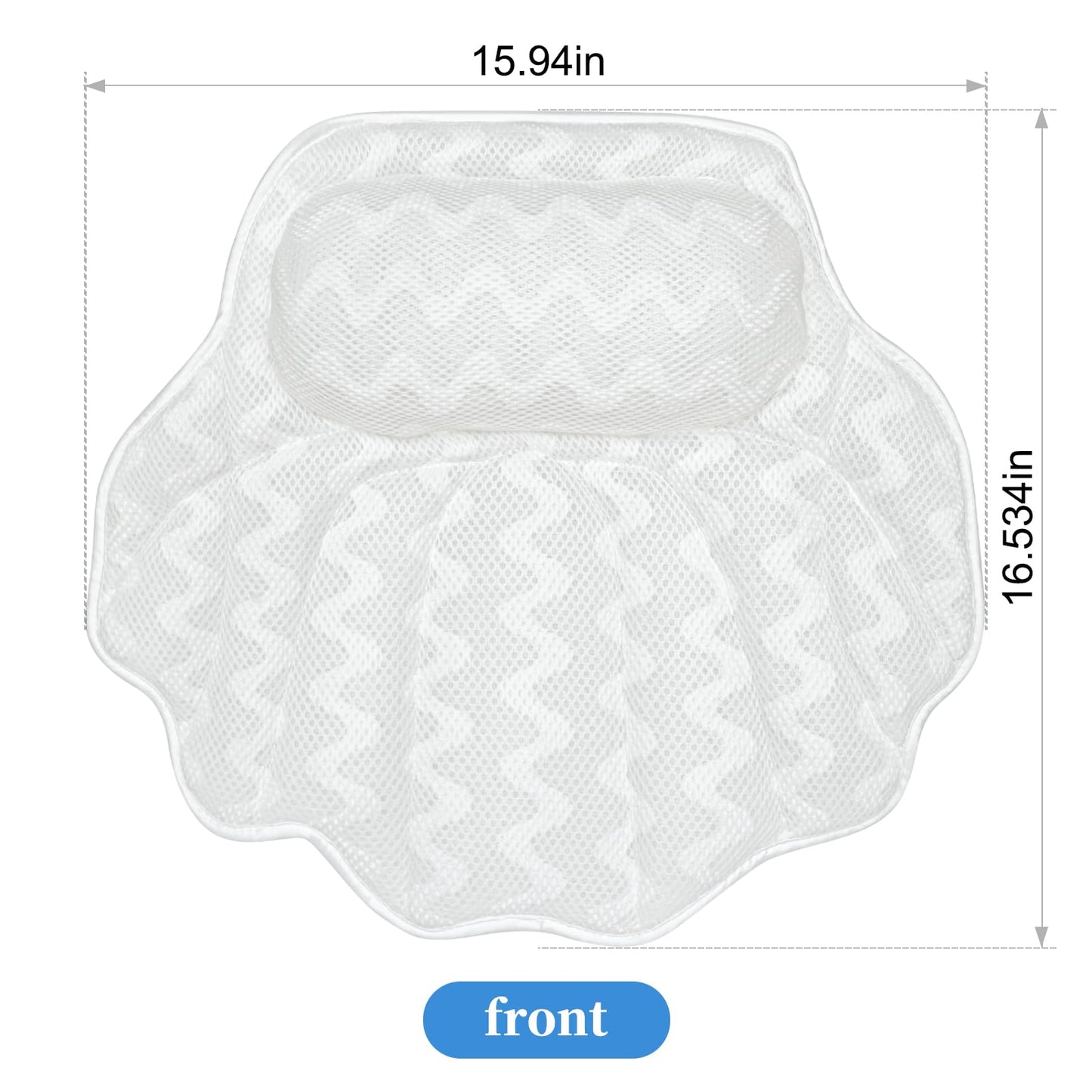 Super Thick Bath Pillow, Soft and Comfortable Bath Pillow, 4D mesh Fabric and 6 Non-Slip Suction Cups, Used for Bathtub Head and Neck Support to Relax Family spa hot tub Essentials, Ladies Bath Gift